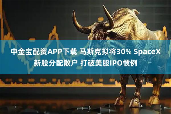 中金宝配资APP下载 马斯克拟将30% SpaceX新股分配散户 打破美股IPO惯例